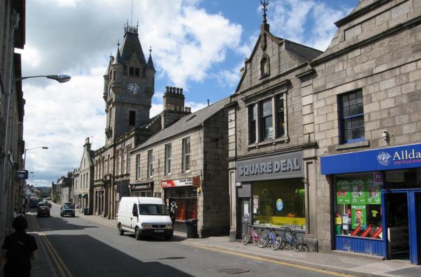 Huntly High Street shops - See text below